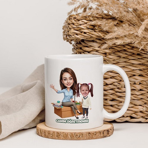 Karikatürlü En İyi Öğretmen Kupası