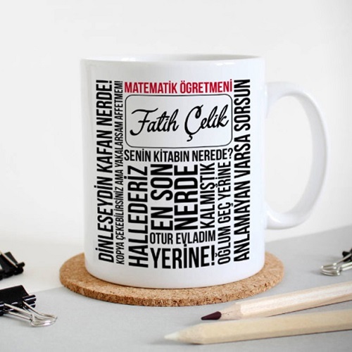 Öğretmene Hediye Kupa Bardak