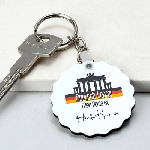 Almanca Öğretmenine Hediye Papatya Anahtarlık