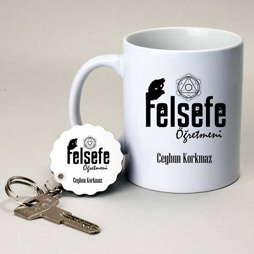 Felsefe Öğretmenine Hediye Kupa ve Anahtarlık