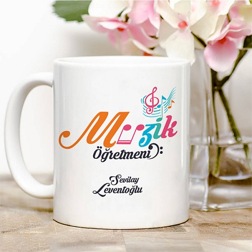Müzik Öğretmenine Hediye Kupa Bardak