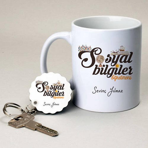 Sosyal Bilgiler Öğretmeni Kupa ve Anahtarlık