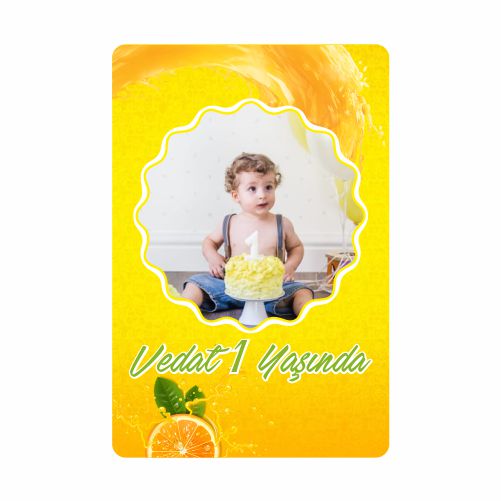 Limon Temalı Doğum Günü Magneti  - 10 Adet
