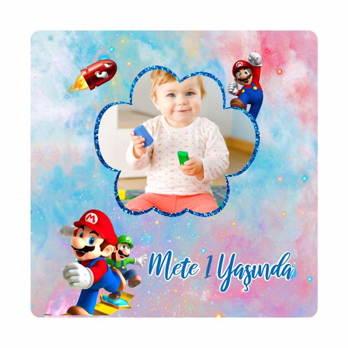 Super Mario Temalı Doğum Günü Magneti